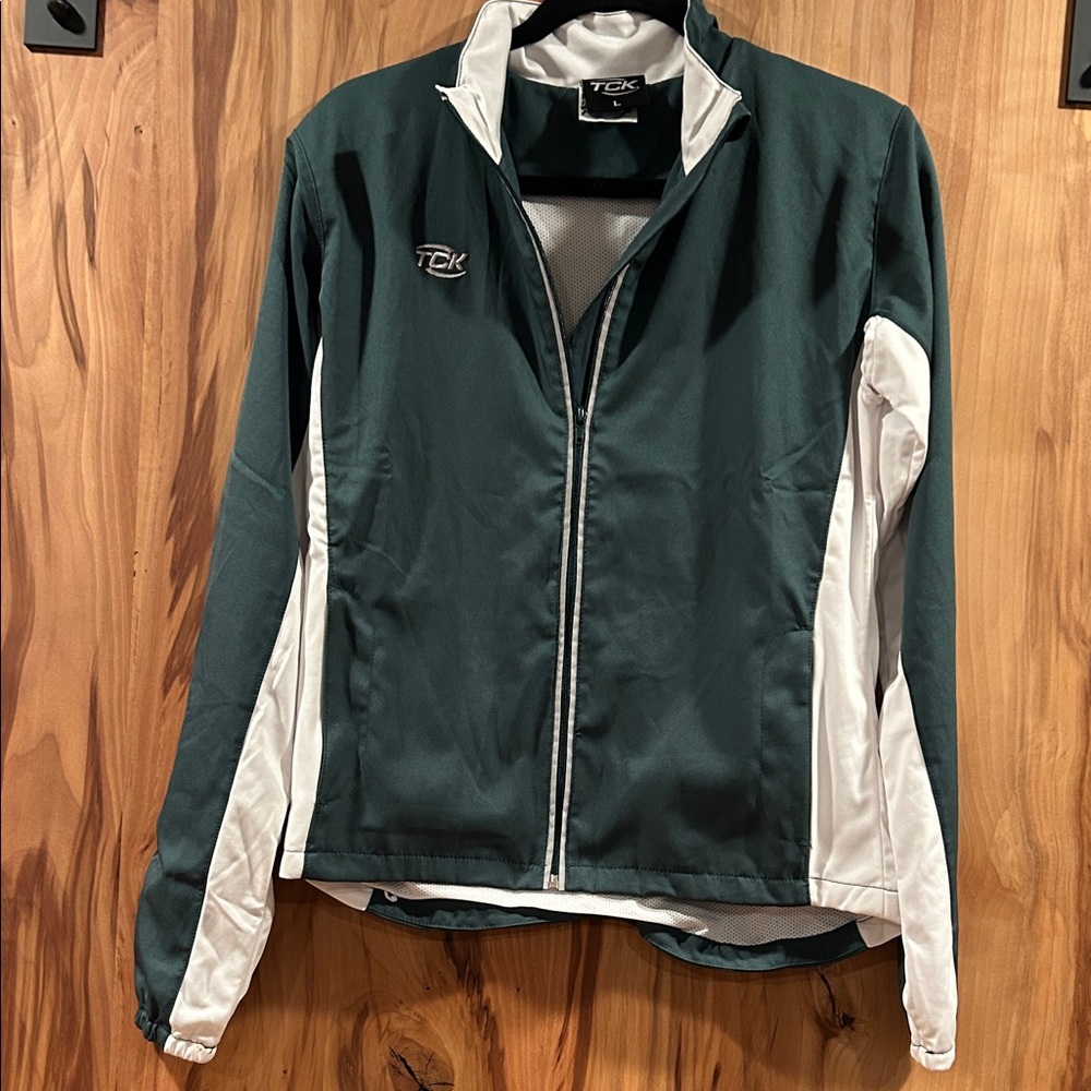 TCX Forest Green and White Women's Bomber Jacket